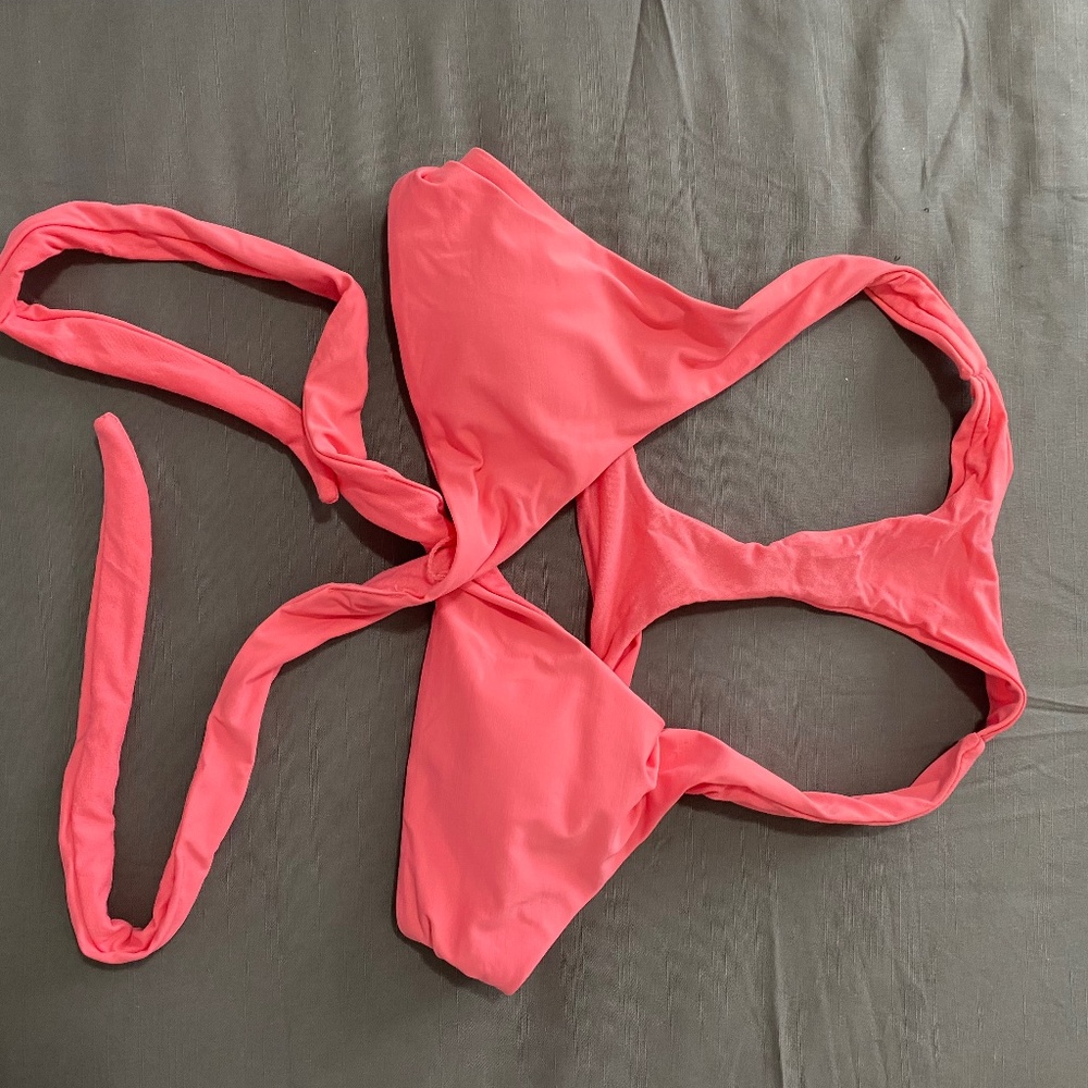 Turquoise Wrap Bikini Top